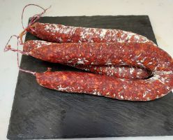 chorizo sec 350 Gr 7.70€ la pièce soit 21.95€ le Kg